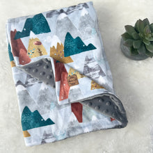 Charger l'image dans la galerie, Couverture en minky - En montagne