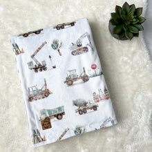 Charger l'image dans la galerie, Couverture en minky - En chantier