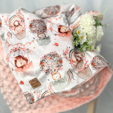 Charger l'image dans la galerie, Couverture en minky - Petites montgolfières