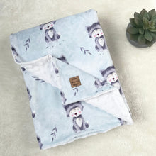 Charger l'image dans la galerie, Couverture en minky - Loup gris