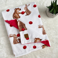 Charger l'image dans la galerie, Couverture en minky - Amis aux pommes