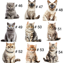 Charger l'image dans la galerie, Doudou de naissance personnalisée - Chat fleuris