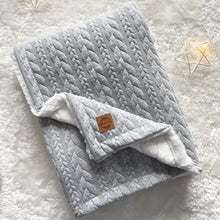 Charger l'image dans la galerie, Couverture tricot - Gris chiné