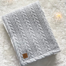 Charger l'image dans la galerie, Couverture tricot - Gris chiné