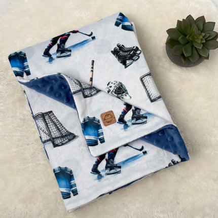 Couverture en minky - Hockey