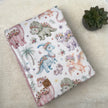 Couverture minky/fourrure - Dinos fleuris