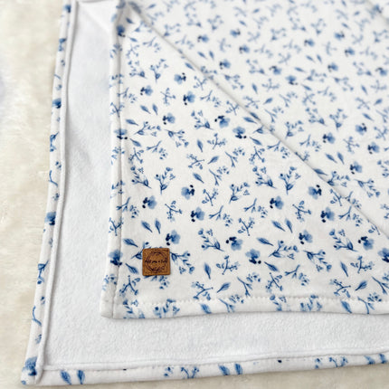 Doudou douceur - Fleurs bleues vintages