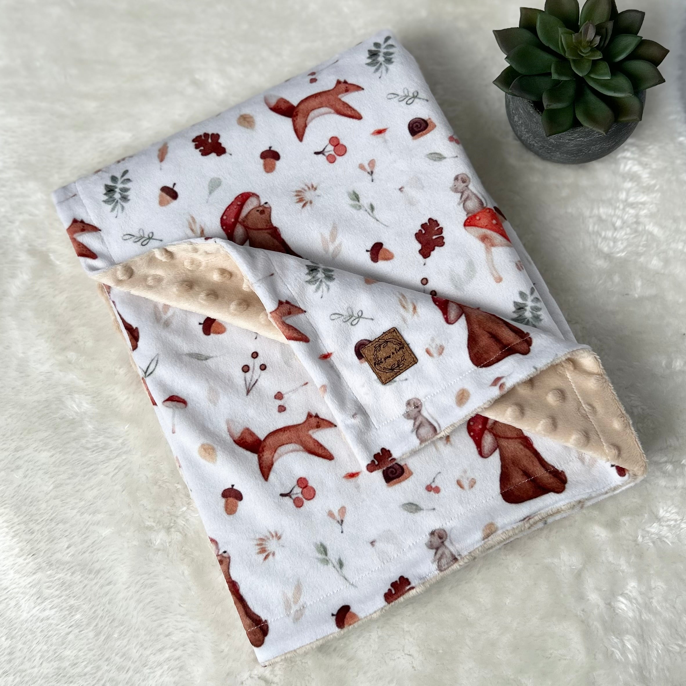 Couverture en minky -  Sous-bois