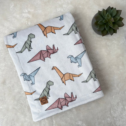 Couverture en minky - Dinos géo
