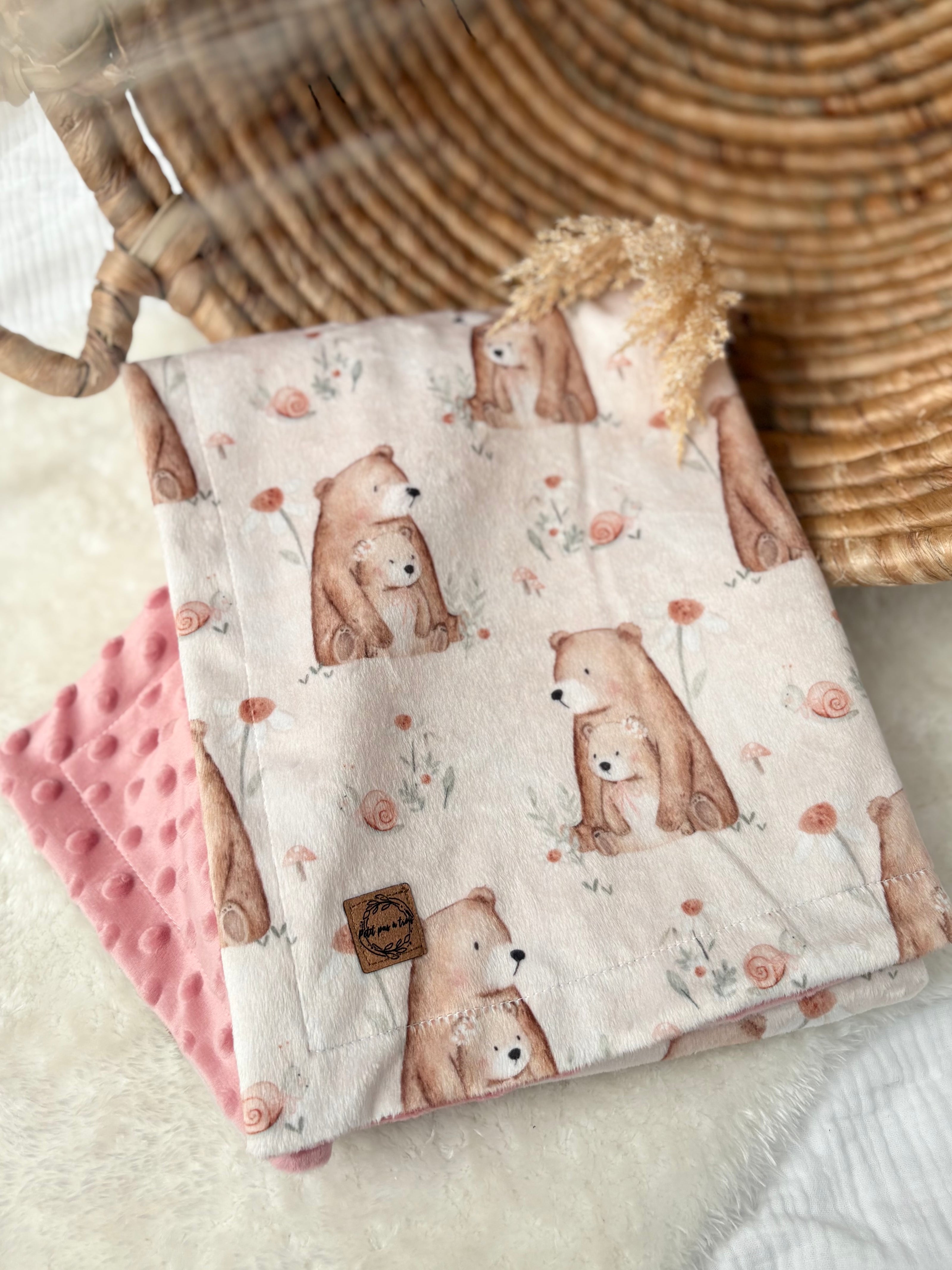 Couverture en minky - Câlinours