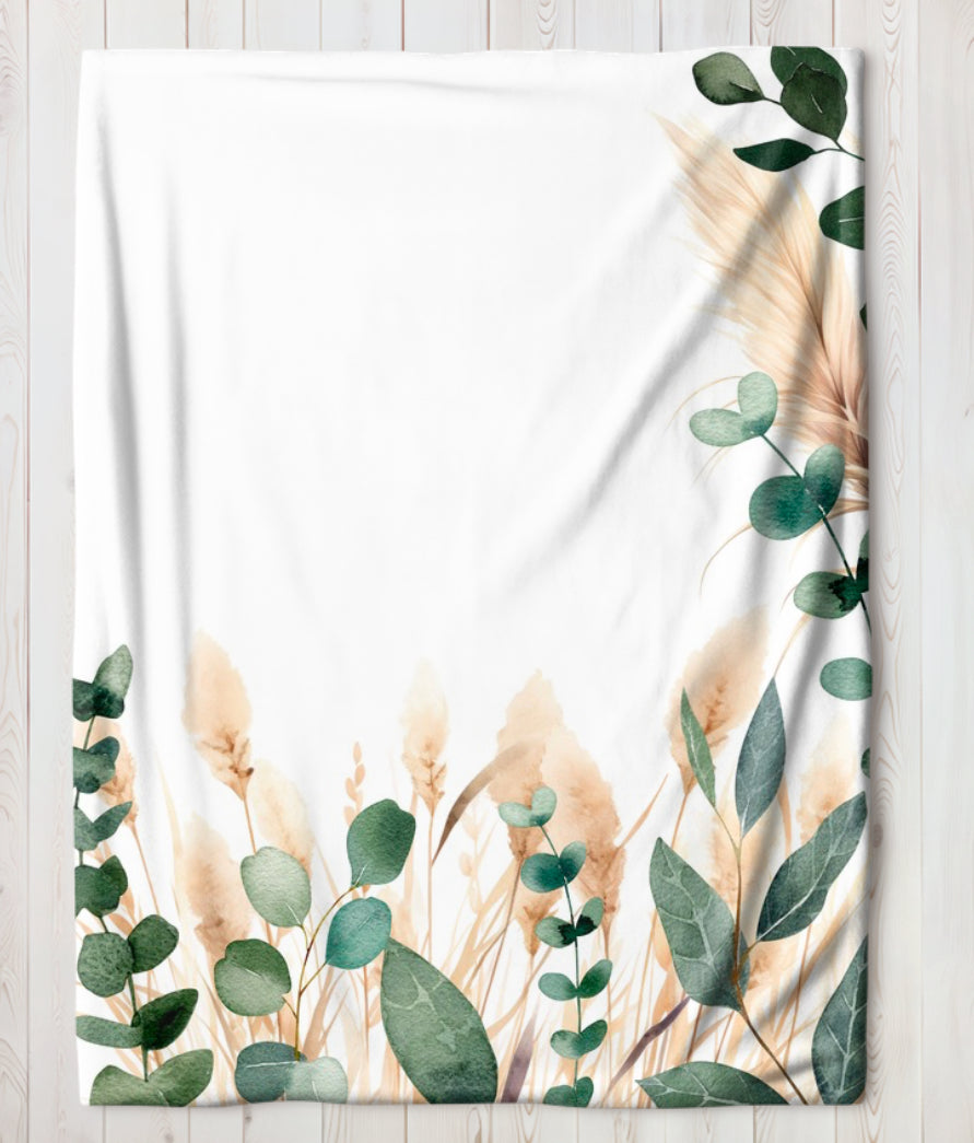 Doudou de naissance personnalisée - Chat feuillages