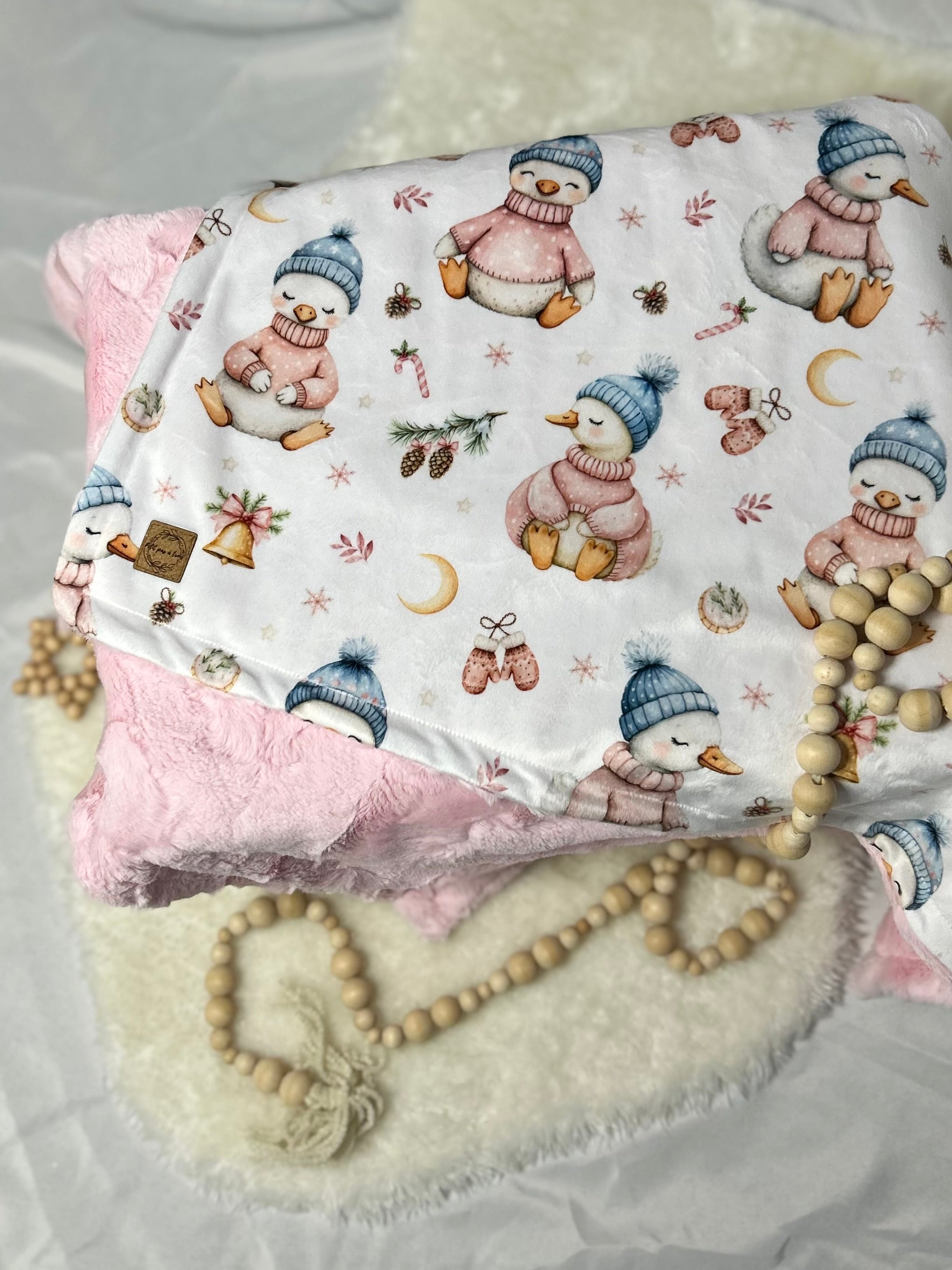 Couverture minky/fourrure - Cane d’hiver