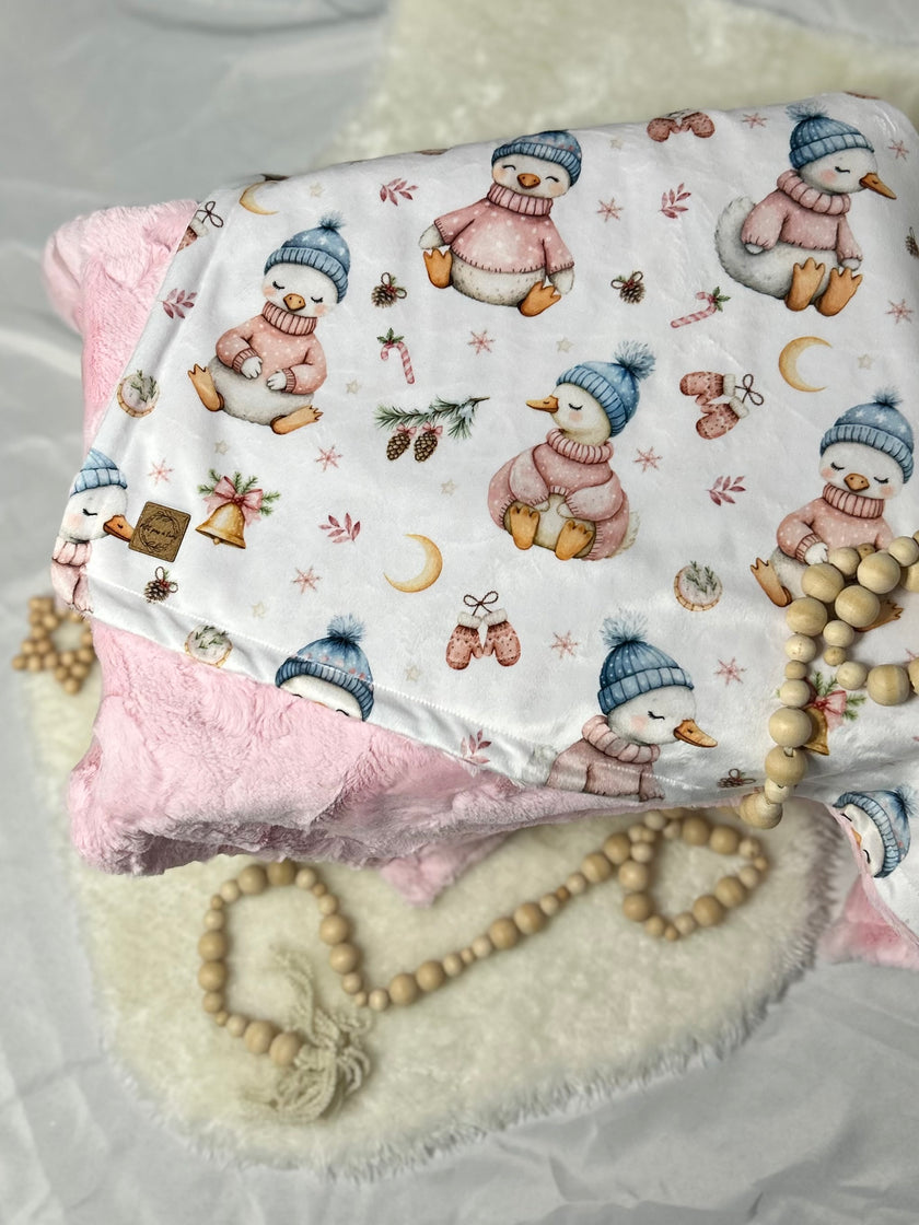 Couverture minky/fourrure - Cane d’hiver