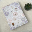 Couverture en minky - Nid d’abeille
