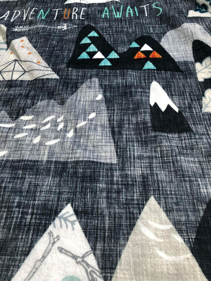 Couverture en minky - Montagnard gris