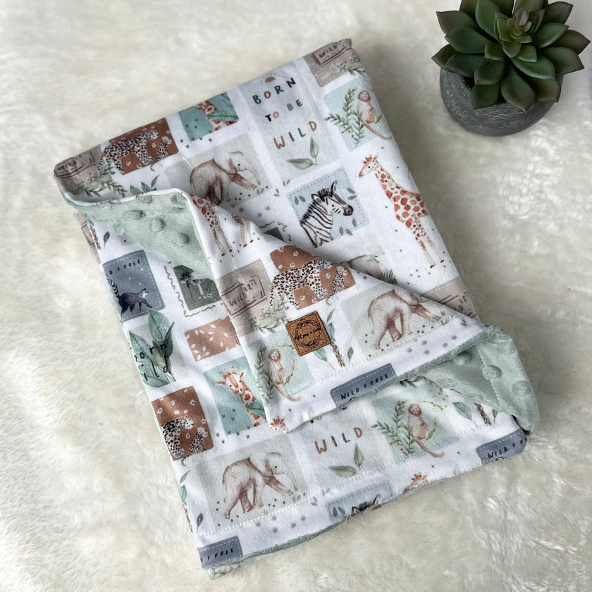 Couverture en minky -  Safari