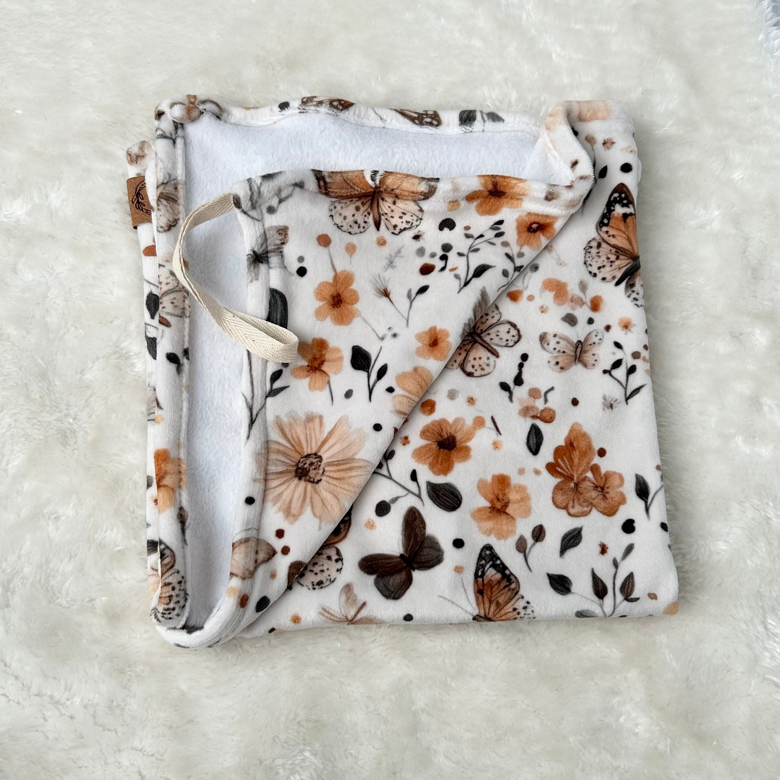 Doudou douceur attache-suce - Papillons de lin