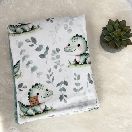 Couverture en minky/fourrure - Petits crocodiles
