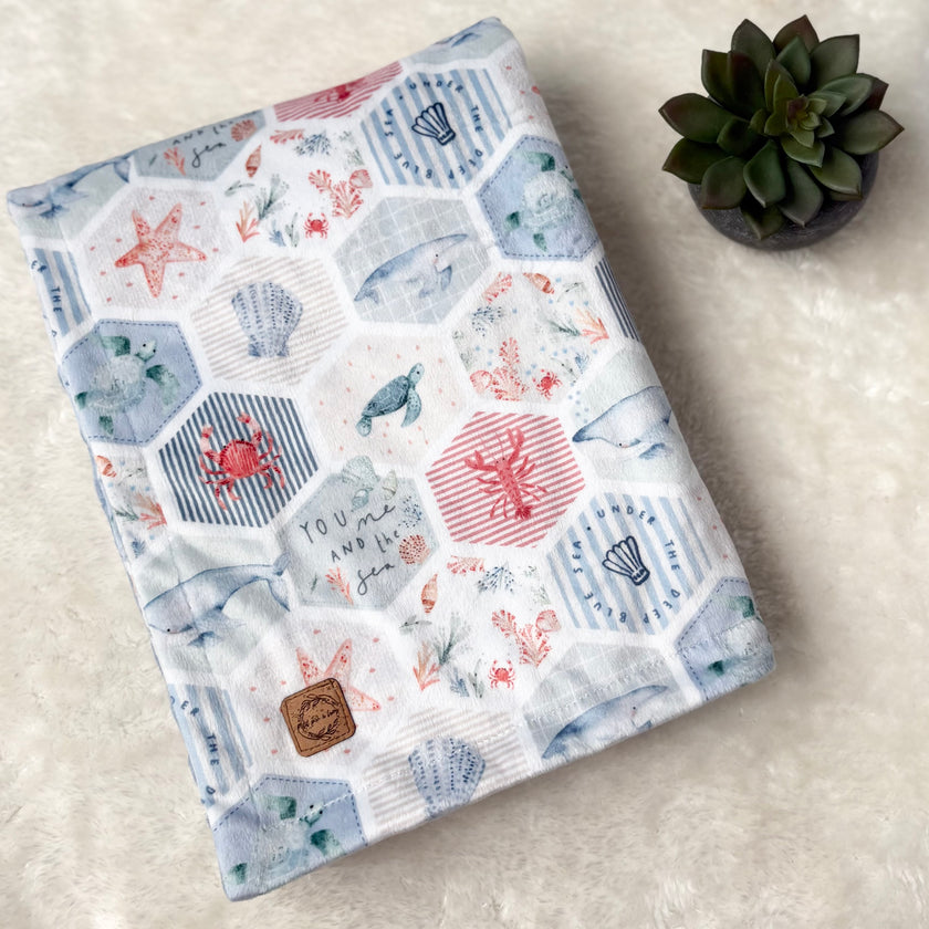 Couverture en minky - Sous l’océan