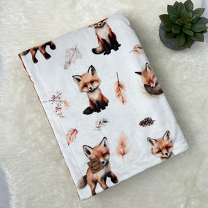 Couverture en minky - Petit renard