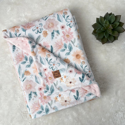 Couverture en minky - Jardin pastel