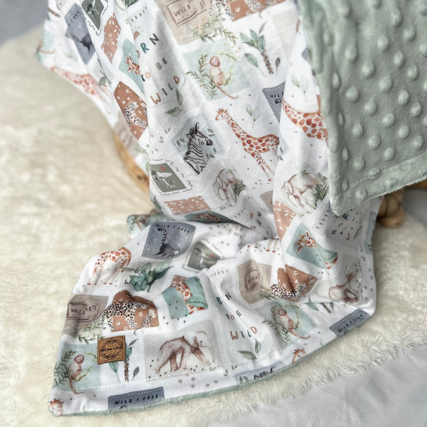 Couverture en minky -  Safari