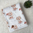 Couverture en minky - Castor sous la pluie