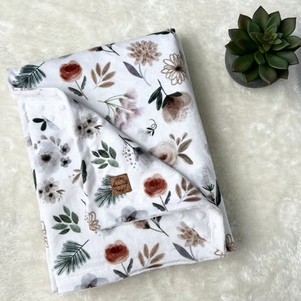 Couverture en minky - Fleurs des prés