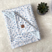 Couverture en minky - Fleurs bleues vintages
