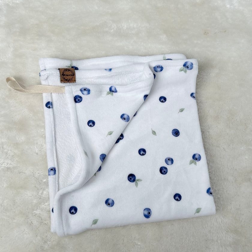 Doudou douceur attache-suce - Petits bleuets