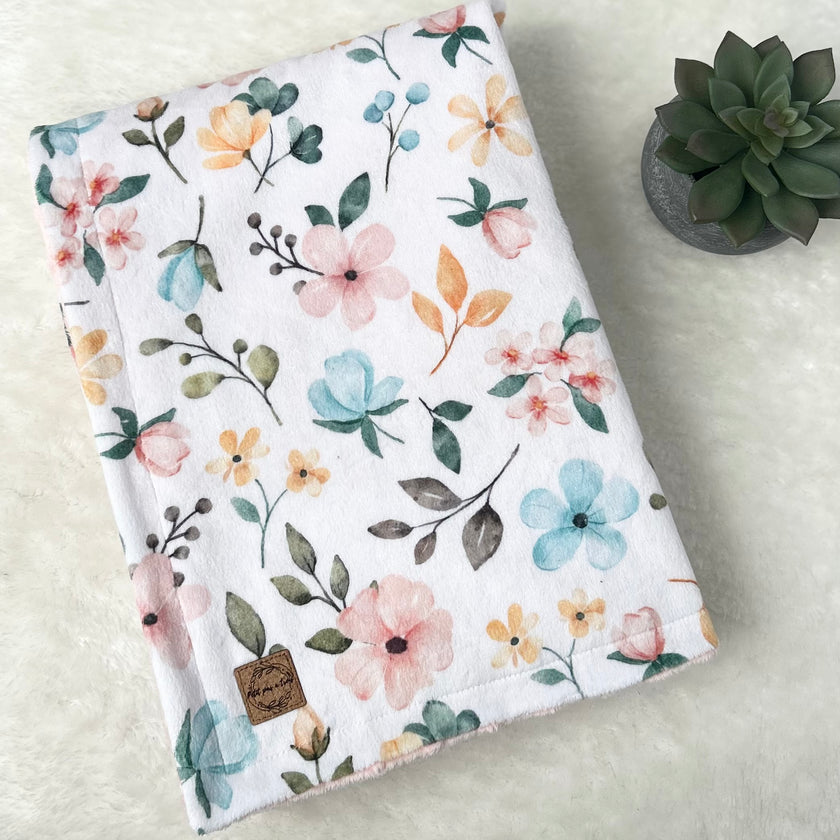 Couverture en minky - Fleurs d’été
