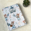 Couverture en minky - Au champs de bleuets