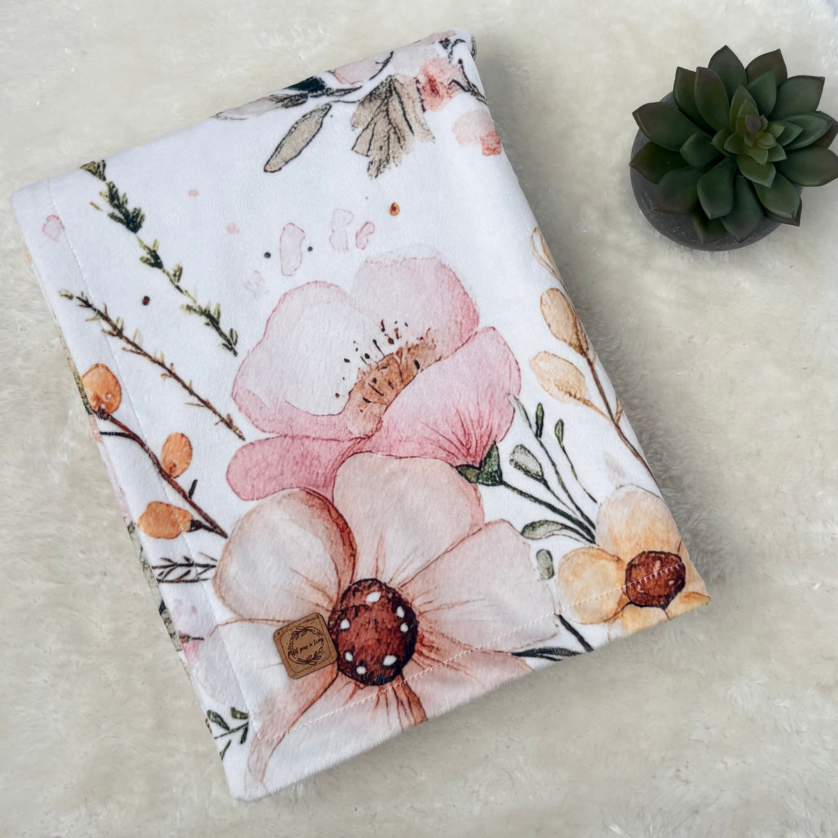 Doudou recto-verso - Bambi fleuris