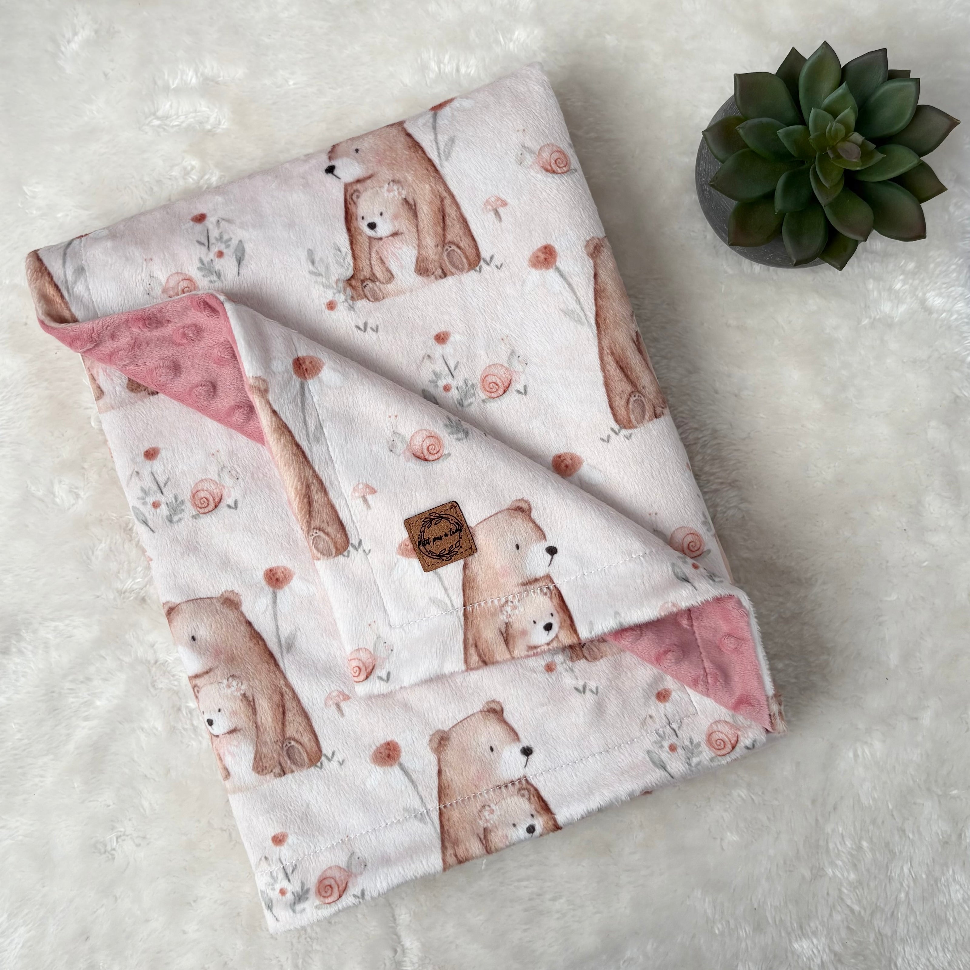 Couverture en minky - Câlinours