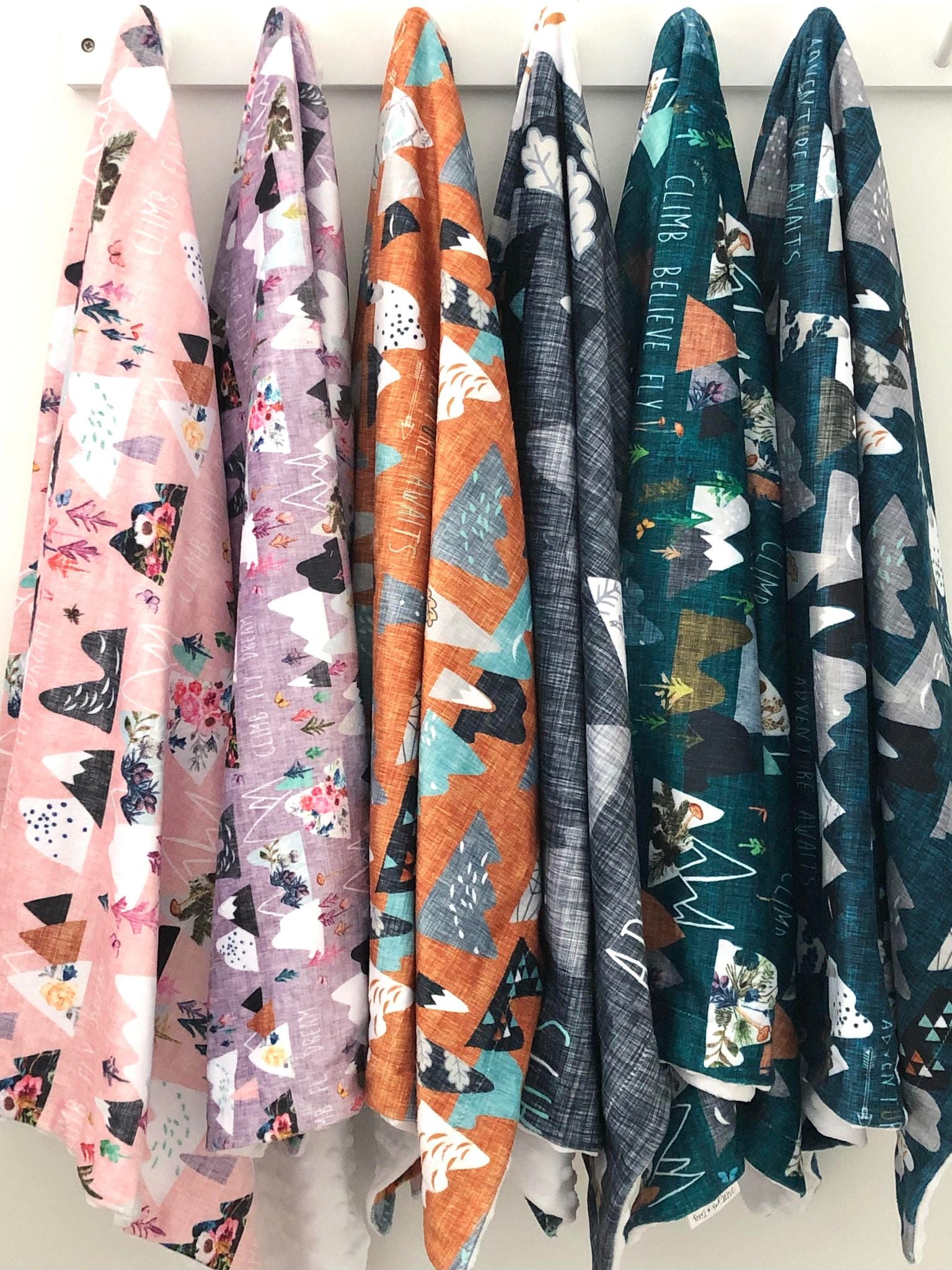 Couverture en minky - Montagnard gris