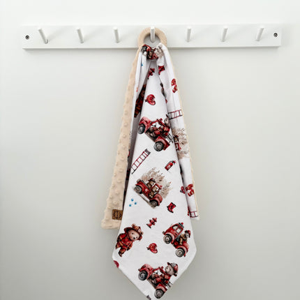 Doudou de transport - Ourson pompier