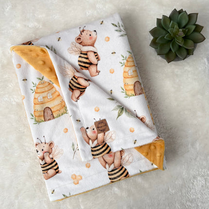 Couverture en minky - Rêve de miel