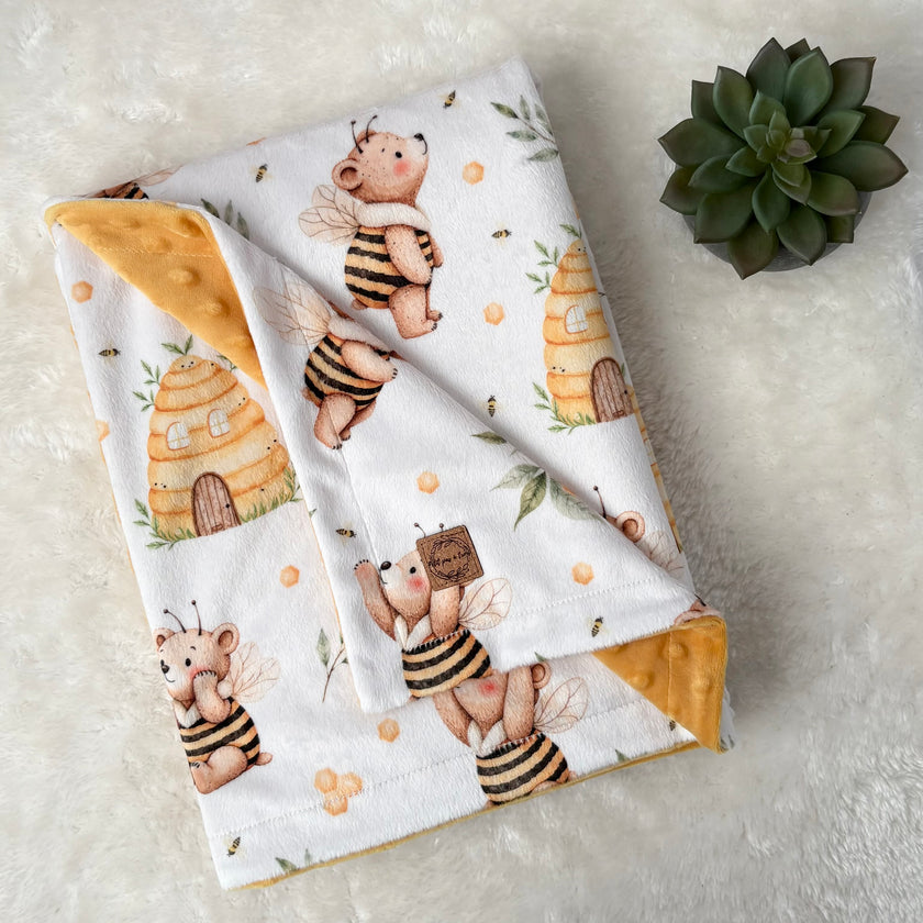 Couverture en minky - Rêve de miel