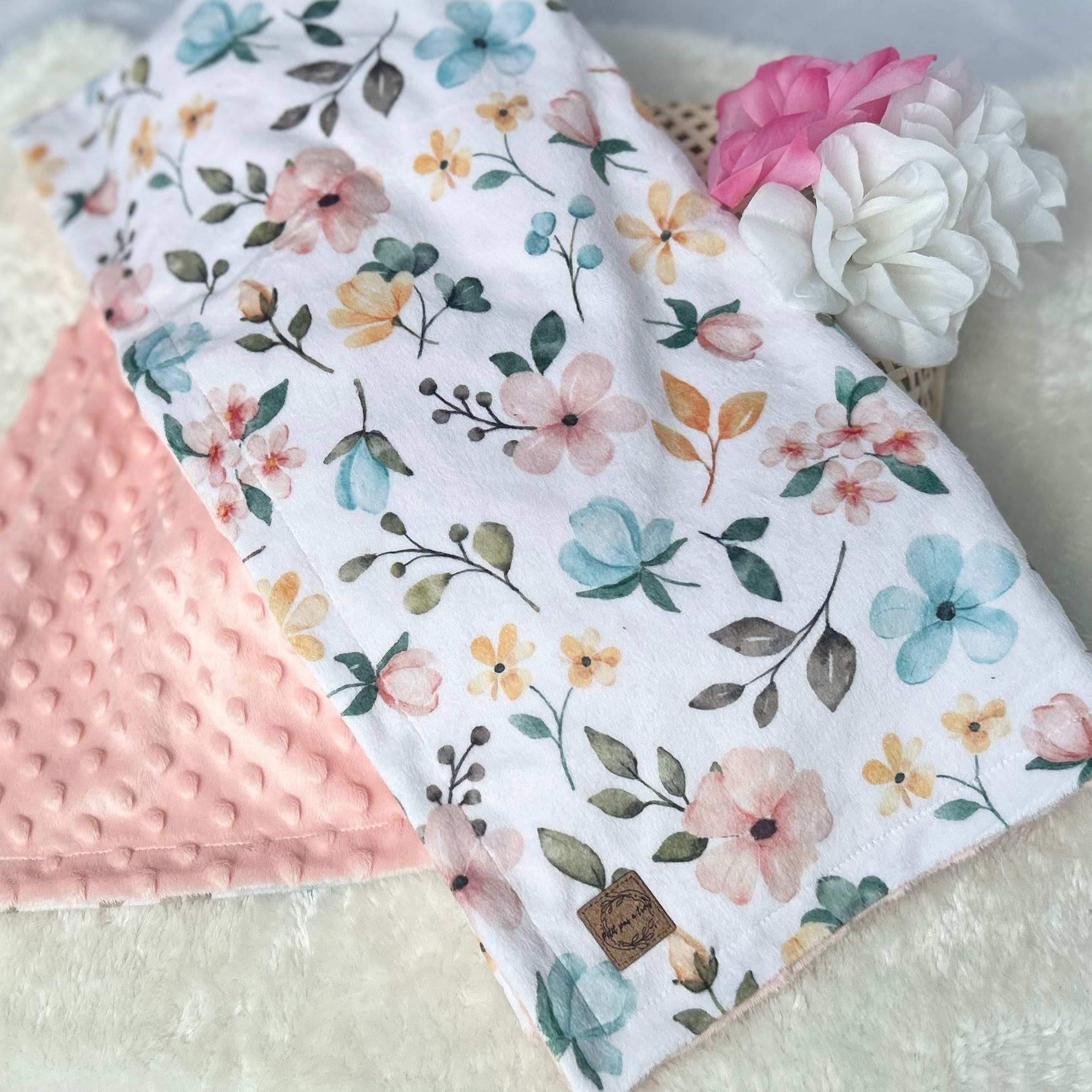 Couverture en minky - Fleurs d’été