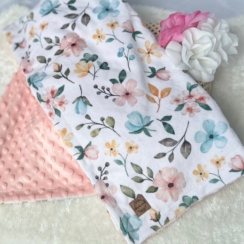 Couverture en minky - Fleurs d’été