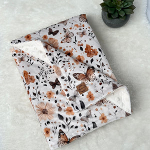 Couverture en minky - Papillons de lin