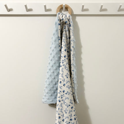 Doudou de transport - Fleurs bleues vintages