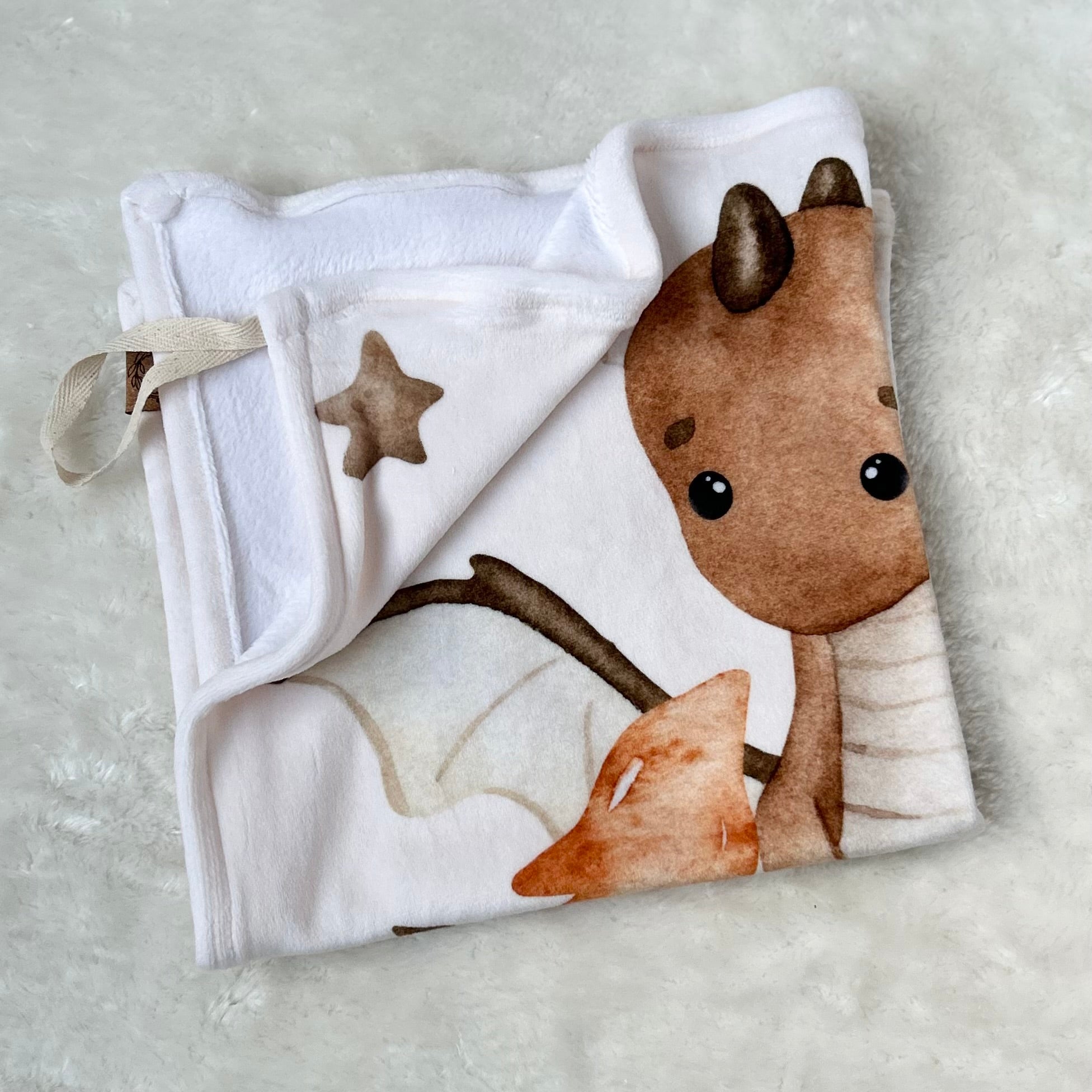 Doudou douceur attache-suce - Petit dragon