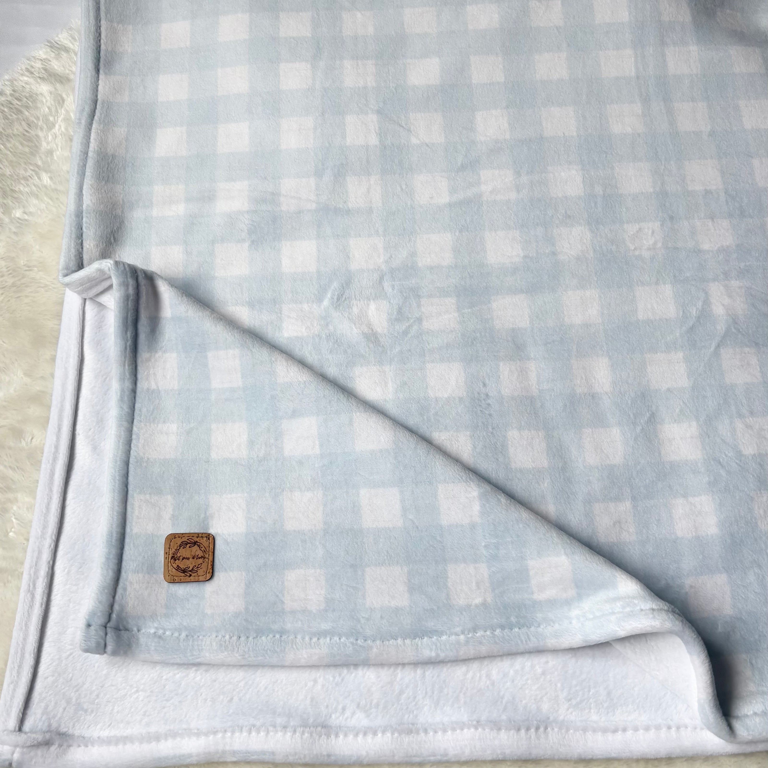 Doudou douceur - Gingham bleu