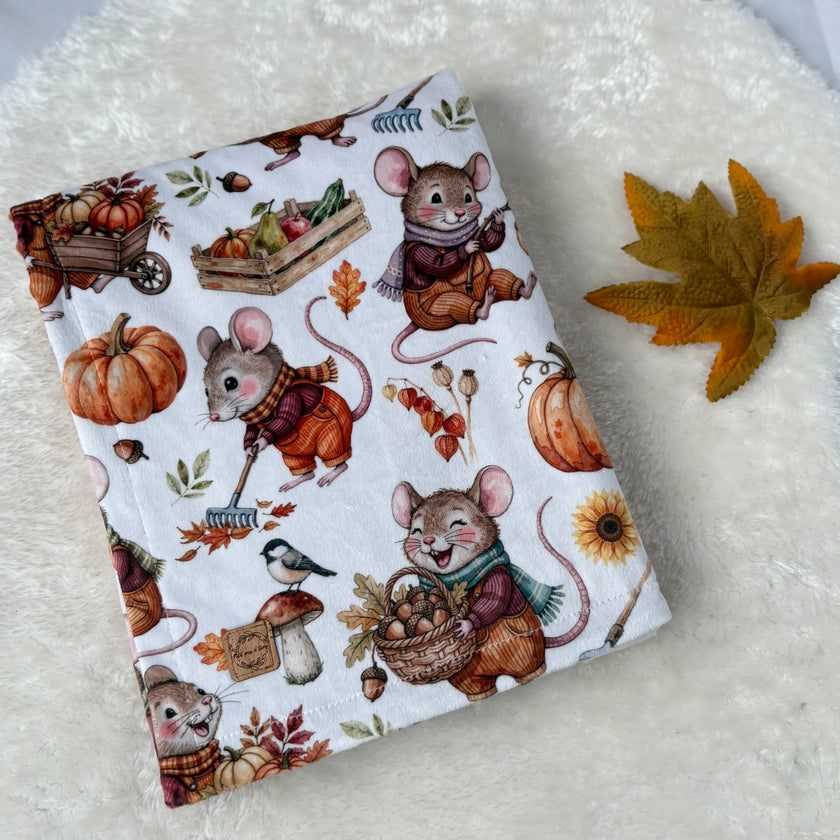 Couverture en minky - Souris des récoltes