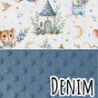Couverture en minky - Au champs de bleuets