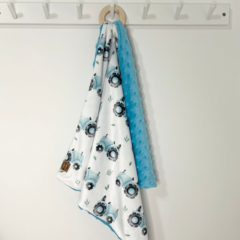 Doudou de transport - Tracteur bleu