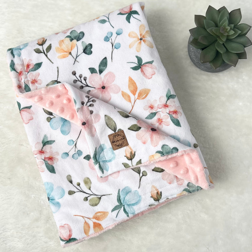 Couverture en minky - Fleurs d’été