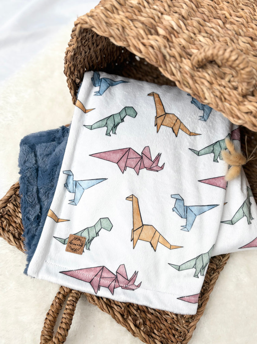 Couverture en minky/fourrure - Dinos géo