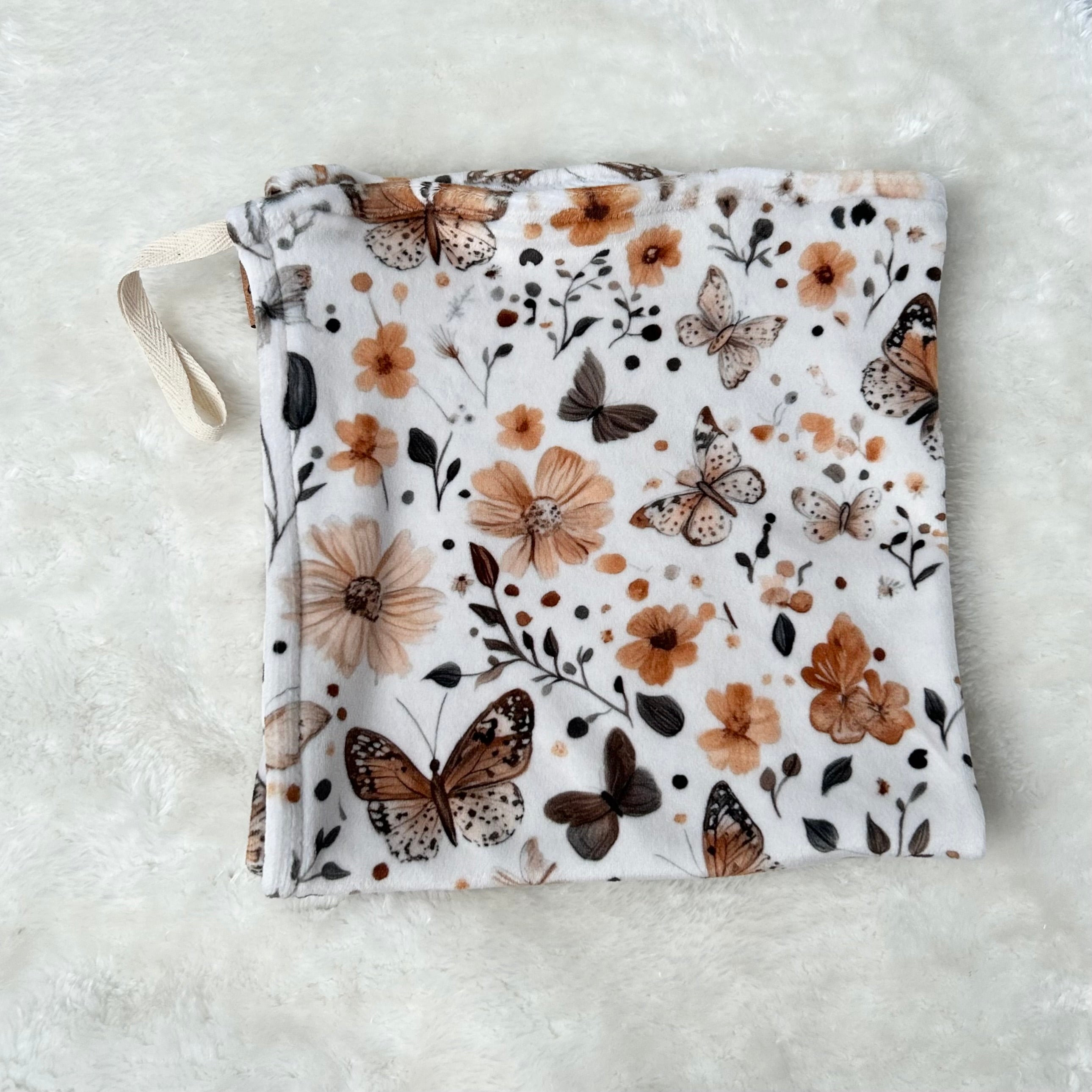 Doudou douceur attache-suce - Papillons de lin